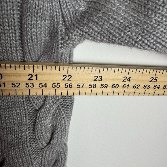 TOMMY HILFIGER Y2K Men’s Cable Knit Button Cardigan Sweater Gray XL Crest Logo - Picture 4 of 9